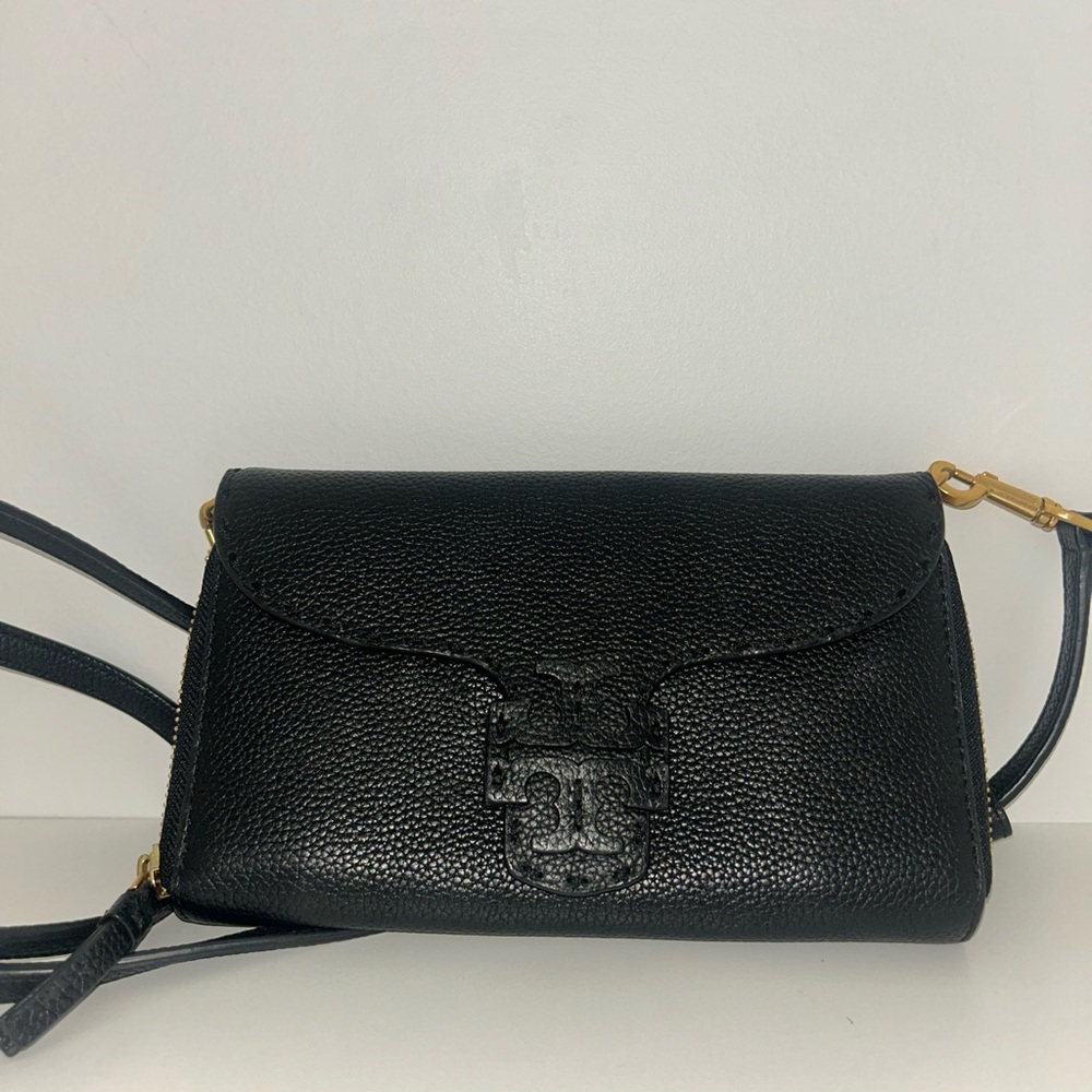 Tory Burch Black Crossbody Bag with Gold Hardware